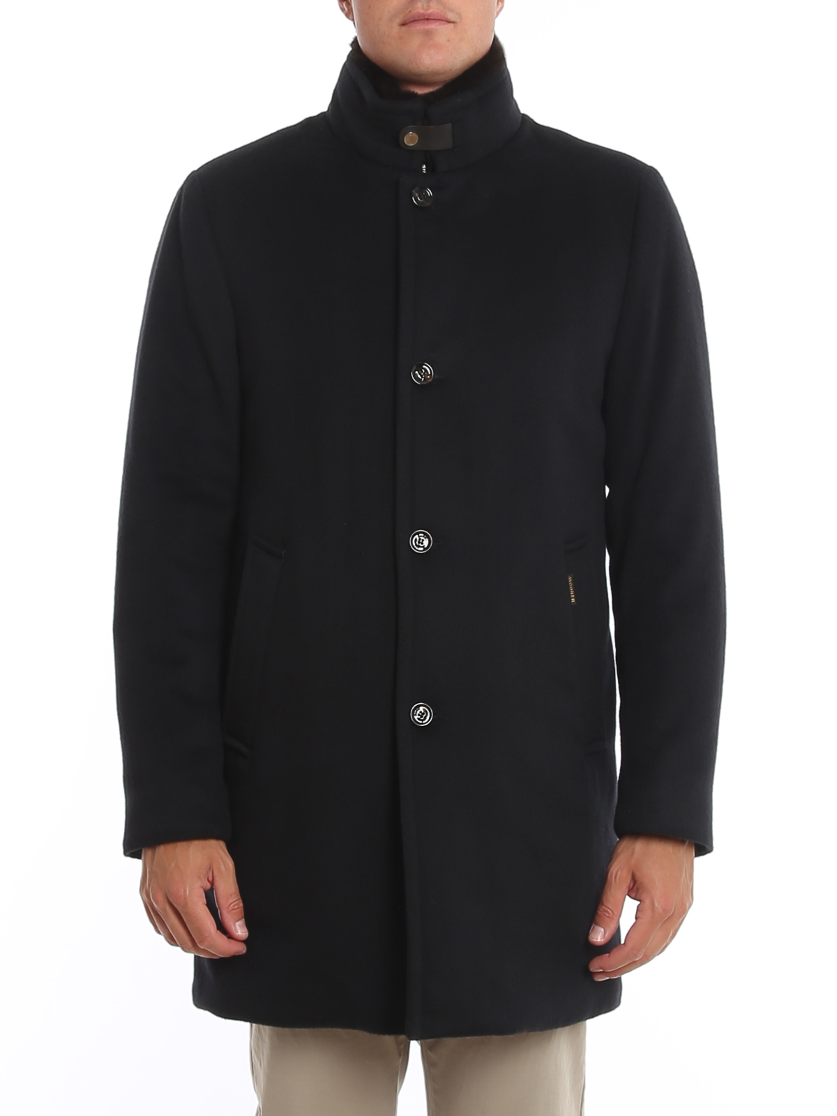 Moorer Bond Padded Coat In Blue